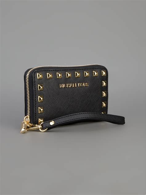 michael kors wristlet wallet black|Michael Kors wristlet wallet outlet.